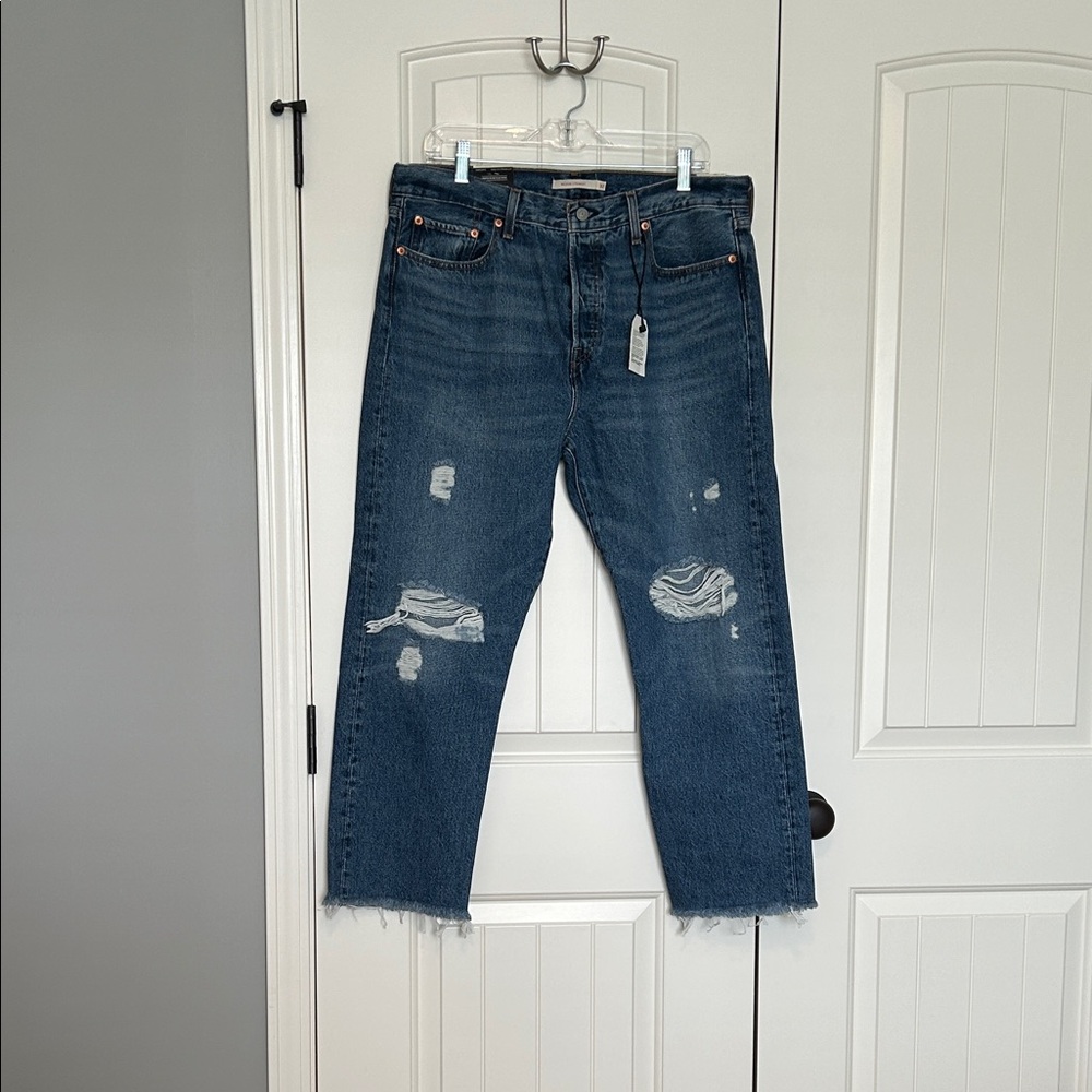 Levi’s Distressed Blue Jeans - Style “Wedgie Straight”